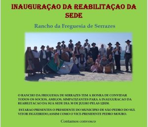 Read more about the article Inauguração da sede Rancho da Freguesia de Serrazes